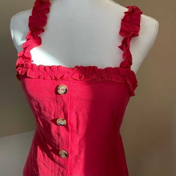 Linen| New! Skylar+Madison| Medium| Open tie Back| Shirt Dress - Picture 11 of 13